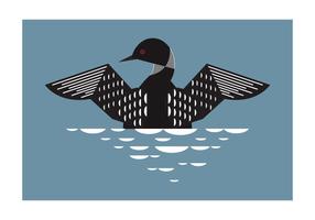 Geometrisk Loon Bird Bakgrund Vector Illustration