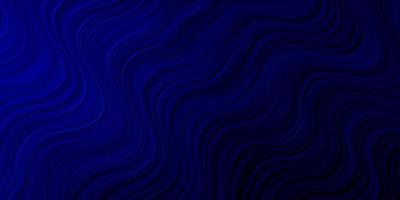 dunkelblauer Vektorhintergrund mit gekrümmten Linien. vektor