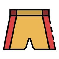 basketboll shorts ikon Färg översikt vektor