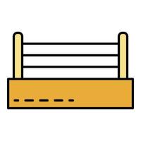 Boxring Symbol Farbe Umriss Vektor