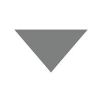 Dreieck Pfeil nach unten flaches Graustufensymbol vektor