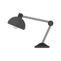 Bürolampe flaches Graustufensymbol vektor