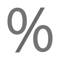 procentsats platt gråskale ikon vektor