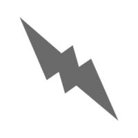 blixt- platt gråskale ikon vektor
