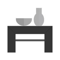 Dekoration Tisch flache Graustufen-Symbol vektor