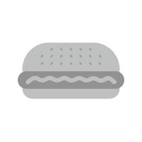 burger platt gråskale ikon vektor