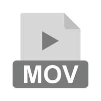 mov flaches Graustufensymbol vektor