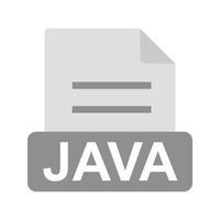 java flaches graustufensymbol vektor