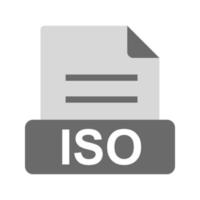 iso flaches graustufensymbol vektor