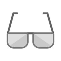 Sonnenbrille flaches Graustufen-Symbol vektor