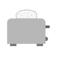 Toaster flaches Graustufen-Symbol vektor