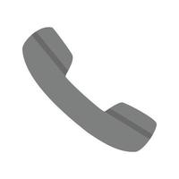 telefon platt gråskale ikon vektor