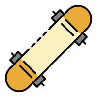 Farbumrissvektor für modernes Skateboard-Symbol vektor