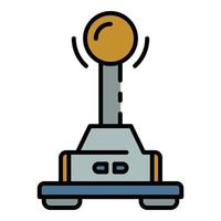 Videospiel-Gamepad-Symbol Farbumrissvektor vektor