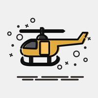 ikon helikopter. transport element. ikoner i mbe stil. Bra för grafik, affischer, logotyp, tecken, annons, etc. vektor