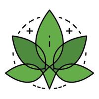 Marihuana-Blatt-Logo, Umrissstil vektor