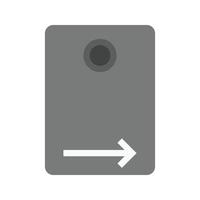 bak- kamera platt gråskale ikon vektor