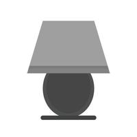 Tischlampe flaches Graustufen-Symbol vektor