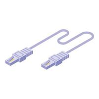 Internet-LAN-Kabel-Symbol, isometrischer Stil vektor