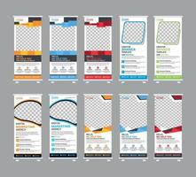 Corporate Business Rollup-Banner-Design oder Stand-Up-Banner-Vorlage vektor