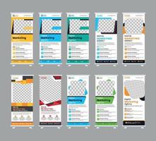 företags- företag rulla upp baner design eller stå upp baner mall vektor