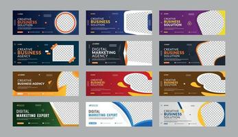 Designvorlage für digitales Marketing für Social Media-Cover-Banner vektor