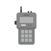 walkie prat platt gråskale ikon vektor