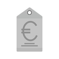 Euro-Tag flaches Graustufen-Symbol vektor