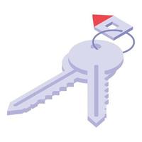 Schlüsselsymbol für Immobilienmakler, isometrischer Stil vektor