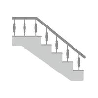 Treppe flaches Graustufen-Symbol vektor