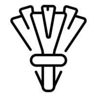 Symbol für Schnittlauch kochen, Umrissstil vektor