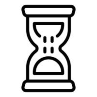 timglas stoppur ikon, översikt stil vektor