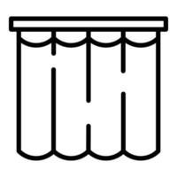 Symbol für sauberen Duschvorhang, Umrissstil vektor