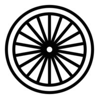 Fahrradreparaturrad-Symbol, Umrissstil vektor