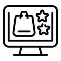 Online-Shop-Symbol, Umrissstil vektor