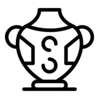 Innenamphora-Symbol, Umrissstil vektor