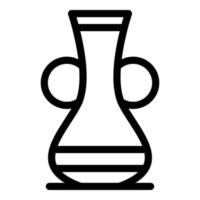 Vase Amphora-Symbol, Umrissstil vektor