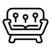 Lounge-Sofa-Symbol, Umrissstil vektor