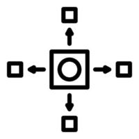 Blockchain-Gruppensymbol, Umrissstil vektor