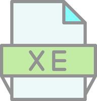 xe-Dateiformat-Symbol vektor