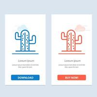 kaktus usa pflanze amerikanisch blau und rot jetzt herunterladen und kaufen web-widget-kartenvorlage vektor