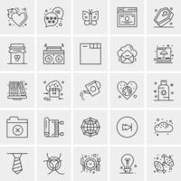 25 universelle Business-Icons Vektor kreative Icon-Illustration zur Verwendung in Web- und Mobilprojekten