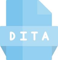 Dita-Dateiformat-Symbol vektor