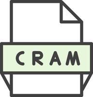 Cram-Dateiformat-Symbol vektor