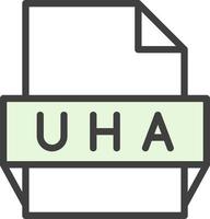 uha-Dateiformat-Symbol vektor