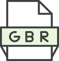 gbr-Dateiformat-Symbol vektor