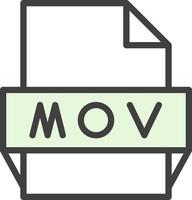 mov-Dateiformat-Symbol vektor