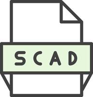 scad-Dateiformat-Symbol vektor