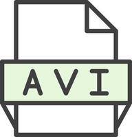 Symbol für das AVI-Dateiformat vektor