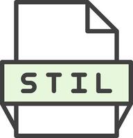 stil-Dateiformat-Symbol vektor